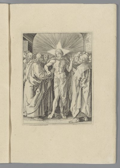 Ongelovige Thomas De kleine Passie (sorozat címe) Krisztus szenvedése, a nürnbergi Albert Durer képmása (sorozat címe) alkotó: Anonymous