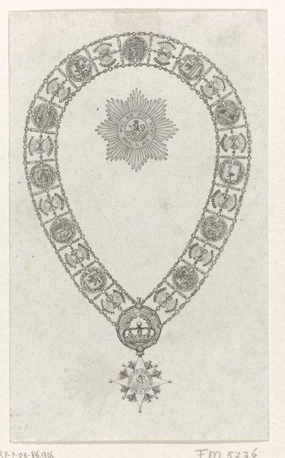 Rendlánc a Holland Királyi Rend nagykeresztjével, 1807 alkotó: Anonymous