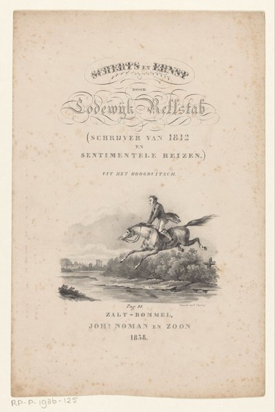 A ló átugrik a folyón Címlap: Lodewijk Rellstab, Banter and Seriousness, 1838 alkotó: Anonymous