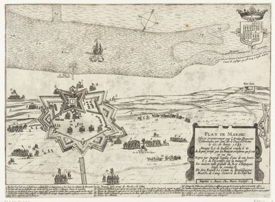 Fort Mardijk térképe, 1645 Tervezze meg a Mardicot (cím az objektumon) alkotó: Anonymous