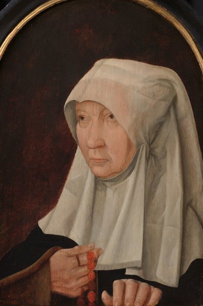 Jacomina Claesdr van Ruyven (meghalt 1509-ben), Arent Franckensz van der Meer feleségének portréja alkotó: Anonymous