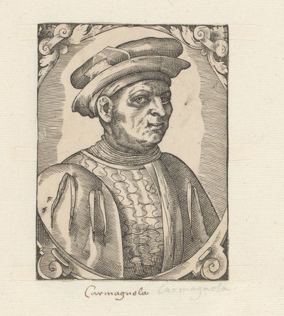 Francesco Bussone portréja Carmagnolából alkotó: Anonymous