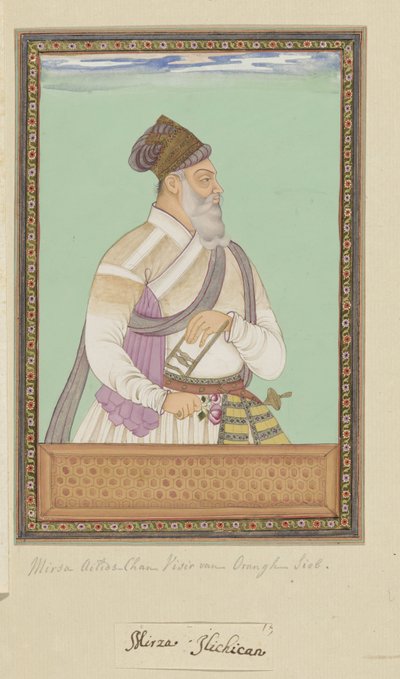 Mirza Ilich Khan portréja, aki Aurangzeb vezíre volt alkotó: Anonymous