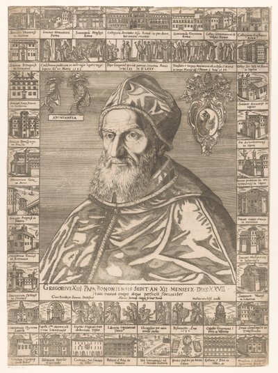 Portret van paus Gregorius XIII alkotó: Anonymous