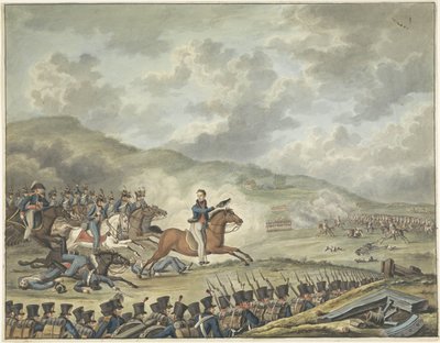 Orange hercege a holland csapatok élén Quatre-Brasban, 1815 alkotó: Anonymous