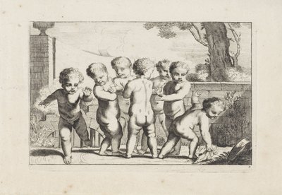 Playing putti fektető szövet Putti játék (sorozat címe) alkotó: Anonymous