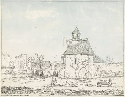 Hougoumont romjai Hét tányér Waterlooról és környékéről (sorozat címe) alkotó: Anonymous