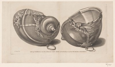A hajó ivókürtje Piet Hein admiraal, a szekrényben van den Wel Ed. Lord H.A. Dibbets (cím az objektumon) alkotó: Anonymous