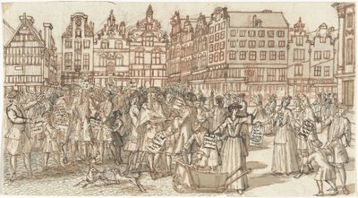 Hitelező és szegénység, 1720 A bolondság nagy jelenete (sorozat címe) alkotó: Anonymous