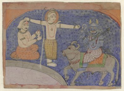 Shiva megöli Yamát háromágújával alkotó: Anonymous