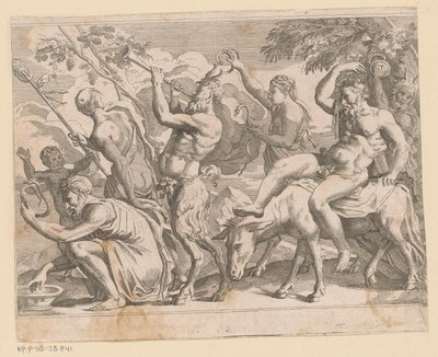 Silenus met saters en maenaden alkotó: Anonymous