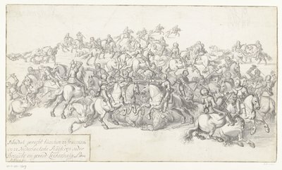 Gourmet csata, 1600 Véres csata 22 frank és 22 holland Ruyteren között Breaut és Gerard Leckerbeetge Ao vezetésével. 1600 (cím a tárgyon) alkotó: Anonymous