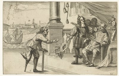 Karikatúra az Ostende elleni sikertelen támadásról, 1658 Ostenden párbeszéde (cím a tárgyon) alkotó: Anonymous