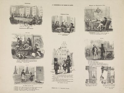 Rajzfilm egy utrechti rendeletről az építésről és a bontásról, 1857 Az építési és bontási szabályzat (tárgycím) alkotó: Anonymous
