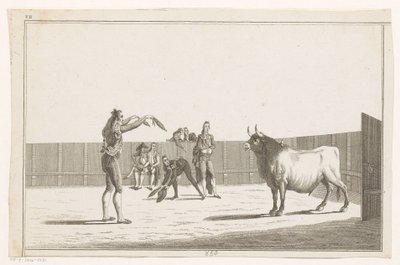 Bikaviador banderillákkal Coleccion de las Principles suertes de una corrida de toros (sorozat címe az objektumon) A legfontosabb bikaviadal manőverek gyűjteménye (sorozat címe) alkotó: Anonymous