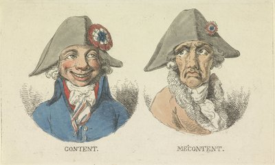 Elégedett és elégedetlen, 1795 Tartalom / Én tartalom (cím az objektumon) alkotó: Anonymous