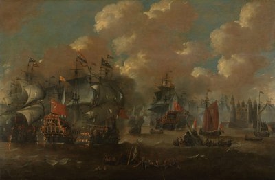 A hangi csata az Eendracht két svéd hadihajó részvételével, 1658 alkotó: Anonymous