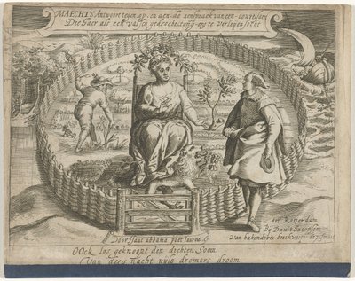 A röpirat címlapja: Maechts válaszol egy udvarhölgy beszéde ellen, on és aen / Die haer als een hamis szörnyűség, tongue-erg to leijen socht, 1617 alkotó: Anonymous