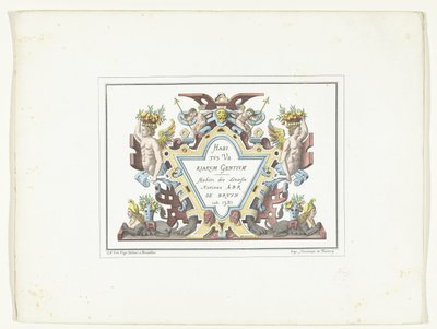 Titelprent voor de serie kostuumrenten in fax Habitus Variarum Gentium Habitus Variarum Gentium / Habitz des divers Nations Abr De Bruyn inv. 1581 (cím a tárgyon) alkotó: Anonymous