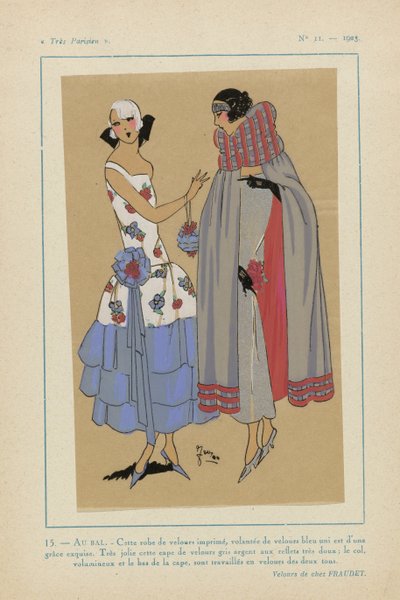 Nagyon párizsi, 1923, 11: 15. - AU BAL. - Ez a bársony ruha... alkotó: Anonymous