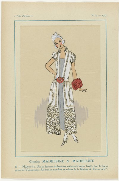 Nagyon párizsi, 1923, 4. sz.: 8. - MARQUISE. Egy hüvelyen... alkotó: Anonymous