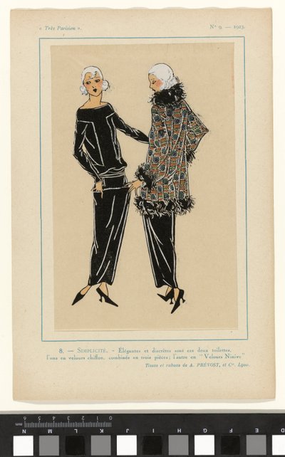 Nagyon párizsi, 1923, 9. sz.: 8. - EGYSZERŰSÉG. - Elegáns és diszkrét... alkotó: Anonymous