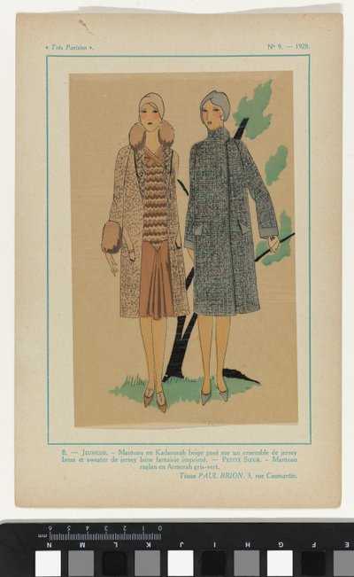 Nagyon párizsi, 1928, 9. sz.: 8.- IFJÚSÁG. Kadsurah kabát... alkotó: Anonymous