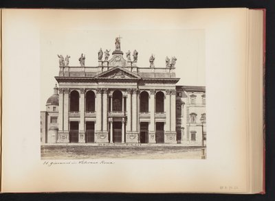 Lateráni Szent János homlokzata Rómában, Olaszországban Szent Giovanni Lateranóban. Roma (cím a tárgyon) alkotó: Anonymous
