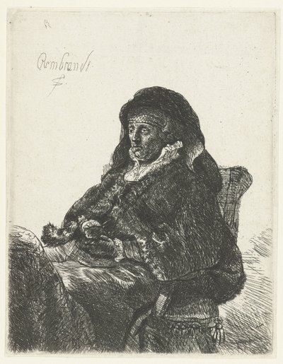 Özvegy fekete kesztyűvel Rembrandt anyja özvegyként alkotó: Anonymous