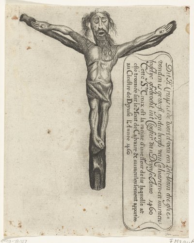 Csodálatos feszület a deinzei kolostorban, 1460 Ez a H. Cruys egy Leli-blom gyökere, amelyet a den Bergh van Calvarien és a Miraculeuselyc ghebrocht-on találtak, in