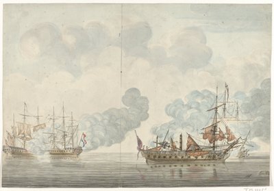 A cadizi tengeri csata, 1781 alkotó: Anonymous