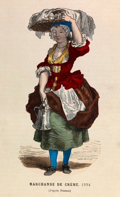 Krémkereskedő 1774-ben - magángyűjtemény alkotó: Anonymous Anonymous