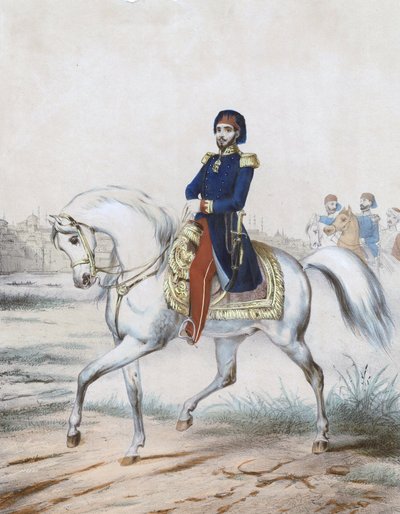 Abdulmecid Ier - Abduelmecid I. szultán (1823-1861) - Névtelen - 1853 - Színes litográfia - 37x27,4 - Magángyűjtemény alkotó: Anonymous Anonymous