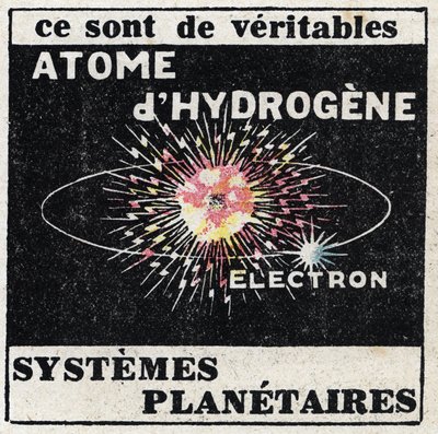 Atom és tudomány: Hidrogénatom. Névtelen illusztráció 1925-ből. Magángyűjtemény. alkotó: Anonymous Anonymous