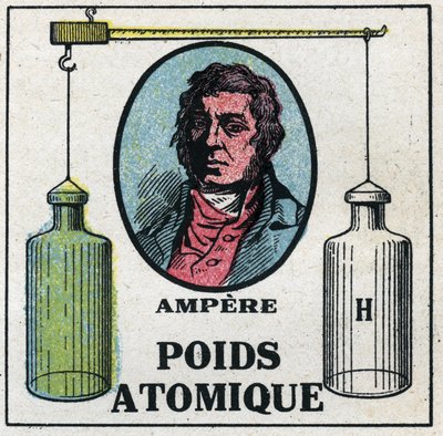 Atomok: Az atomsúly, Andre Marie Ampere (1775-1836). Névtelen illusztráció 1925-ből. Magángyűjtemény. alkotó: Anonymous Anonymous