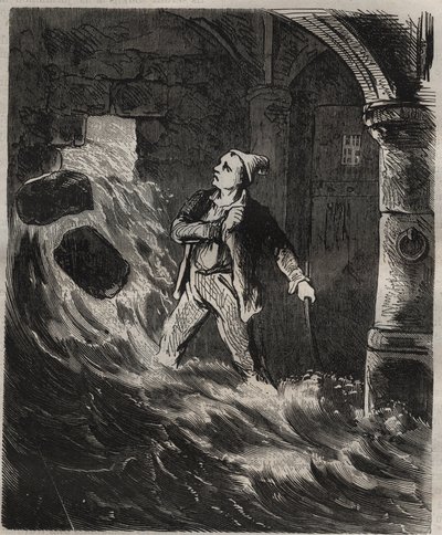 Szökési kísérlet a Toulon Bagne-ból a 19. században. Pierre Zaccone (1817-1895) (Colonia Penale - Büntetőtelep) metszet az „Elítéltek története a megalkotásuktól napjainkig” című könyvébe (1877). Magángyűjtemény. alkotó: Anonymous Anonymous