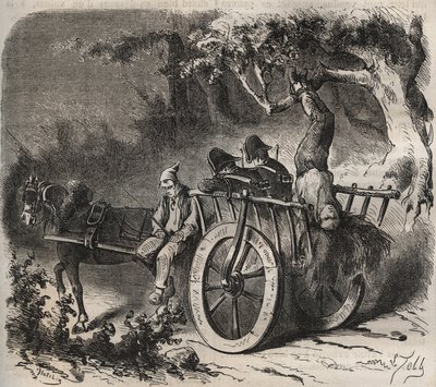 Egy erő merész menekülése a Toulon Bagne-ból a 19. században. Pierre Zaccone (1817-1895) (Colonia Penale - Büntetőtelep) metszet az „Elítéltek története a megalkotásuktól napjainkig” című könyvébe (1877). Magángyűjtemény. alkotó: Anonymous Anonymous