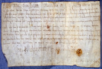 Nagy Károly király (I. Károly, Nagy Károly vagy Carolus Magnus) oklevele (742-814), amely 779. március 27-én mentesíti a Saint Germain des Pres-i apátságot az adó alól. Párizs, Nemzeti Levéltár alkotó: Anonymous Anonymous