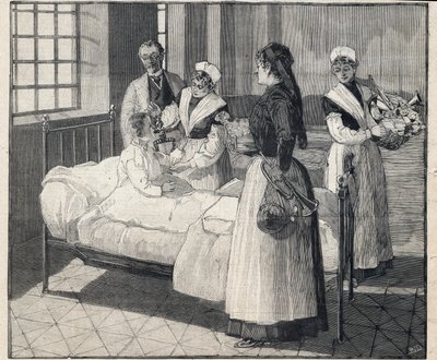 Játékosztás a közjóléti gyerekeknek újév napján. Metszet a „” Le Petro Parisien”-ben, 1893.08.01. Magángyűjtemény alkotó: Anonymous Anonymous