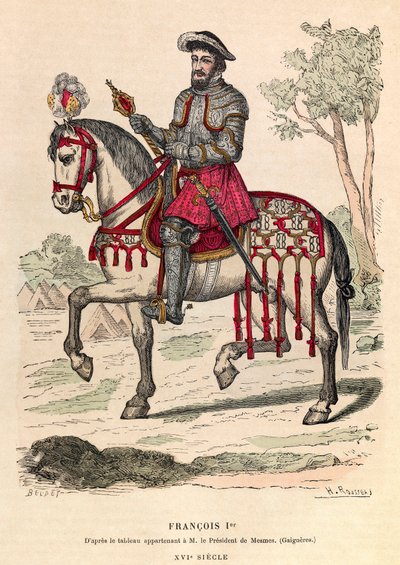 I. Ferenc király (1494 - 1547) lovas portréja - I. Ferenc francia király (1494 - 1547) lovas portréja - magángyűjtemény alkotó: Anonymous Anonymous