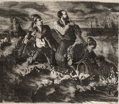 Szökés a 19. századi Belle-Ile-en-Mer (gyönyörű tengeri sziget) börtönéből. Pierre Zaccone (1817-1895) „A börtönök története létrehozásuktól napjainkig” metszetébe (1877) (Colonia Penale - Büntetés-végrehajtási telep) alkotó: Anonymous Anonymous