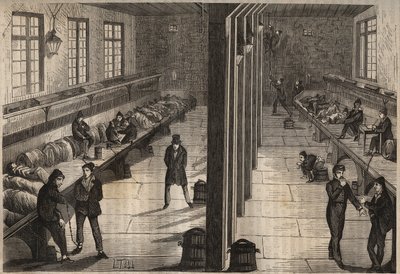 Három elítélt szökése a bagne de Rochefort Saint Gilles-i szobájában 1840. december 28-án. Metszet a „A bagnek története a létrehozásuktól napjainkig” című könyvébe (1877), Pierre Zaccone (1817-1895) (Colonia Penale - Büntetés-végrehajtási telep). Magángyű alkotó: Anonymous Anonymous