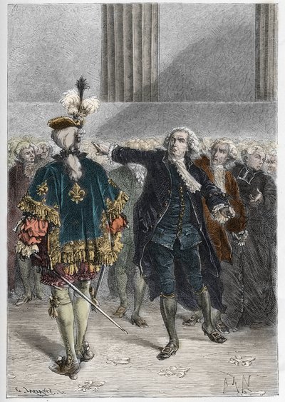 Francia forradalom – az általános államok találkozója 1789.06.23-án: Honore Gabriel (Honore-Gabriel) Riqueti, Mirabeau grófja (1749-1791) Henri Evrard (Henri-Evrard), Dreux Breze (Dreux-Breze) márki megszólítása (1762-1829) – Általános államok Versailles-b alkotó: Anonymous Anonymous