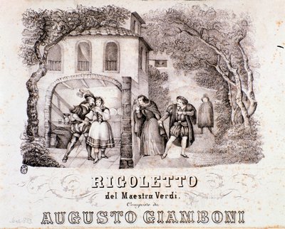 Giuseppe Verdi Rigoletto-operájának frontképe alkotó: Anonymous Anonymous