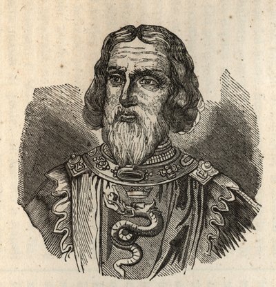 Galeas I Visconti - Galeazzo I Visconti - Galeazzo first Visconti - 1277-1328 - metszet alkotó: Anonymous Anonymous