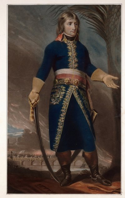 Napóleon Bonaparte tábornok - Anonymous - 1796 - Mezzotint - 57,5x40,3 - Magángyűjtemény alkotó: Anonymous Anonymous