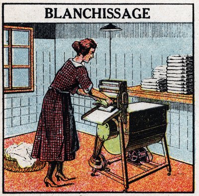 Elektromos háztartási felhasználás: meszelés. Névtelen illusztráció 1925-ből. Magángyűjtemény. alkotó: Anonymous Anonymous