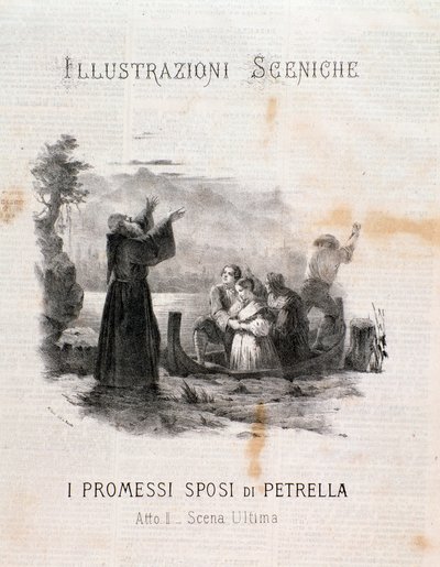 Illusztráció a Jegyesről Manzoni után, Errico Petrella alkotó: Anonymous Anonymous