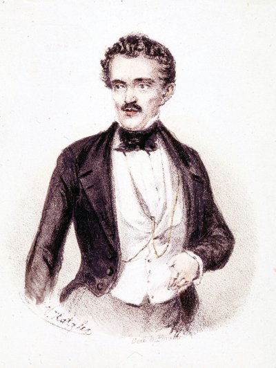 Johan Strauss Jr. (1825 - 1899), a „Szép kék Duna” és a „Denevér - egér” 1874-es szerzője. Rajz. alkotó: Anonymous Anonymous