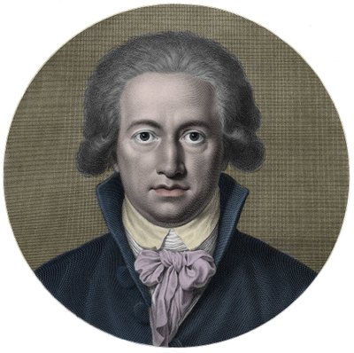 Johann Wolfgang von Goethe (1749-1832). német író. Metszet 19. sz. – Johan Wolfgang Goethe (1749-1832), német író portréja alkotó: Anonymous Anonymous